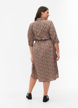 FLASH – Skjortklänning med tryck, Multi Ditsy, Model image number 1