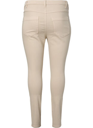 Amy jeans med supersmal passform och hög midja, Oatmeal, Packshot image number 1
