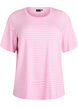 T-shirt i TENCEL&trade; Lyocell med r&auml;nder, Rosa, Packshot image number 0