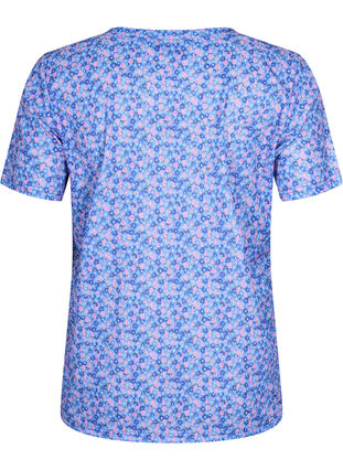 FLASH - V-ringad t-shirt med tryck, Blue Rose Ditsy, Packshot image number 1
