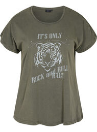 T-shirt i ekologisk bomull med tryck, Ivy acid Lion as s