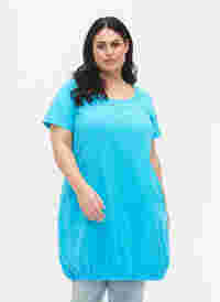 Kortärmad klänning i bomull, Blue Atoll, Model