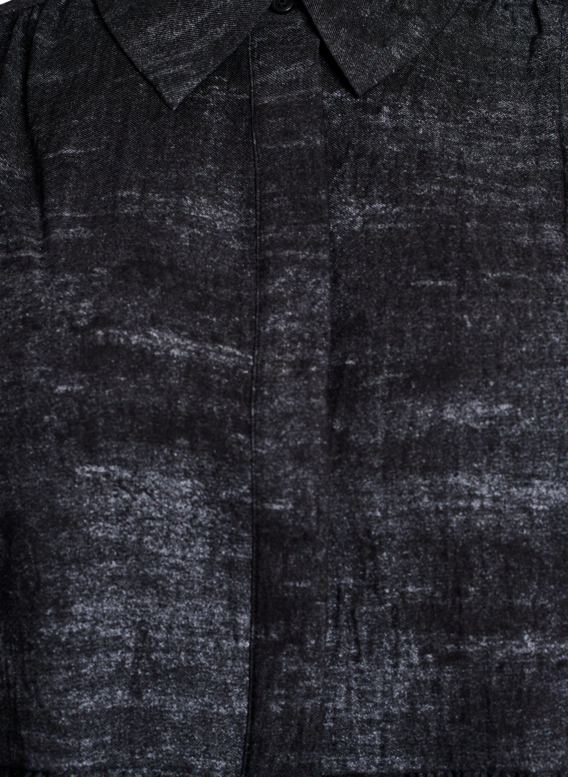 Zizzi L&ouml;s blus med krage och knappar, Svart, Packshot image number 2