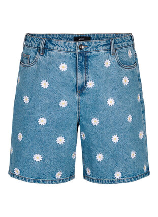 Mille shorts med hög midja och broderade blommor, L.B. Flower, Packshot image number 0