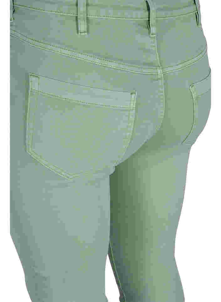 Super slim Amy jeans med hög midja, Frosty Green, Packshot image number 3