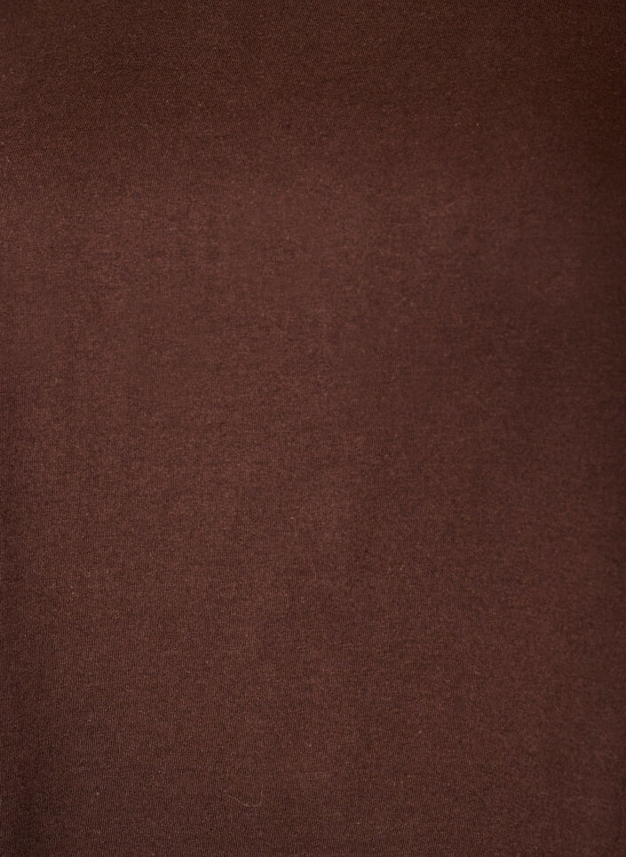 T-shirt i bomull med virkad detalj, Brun, Packshot image number 2