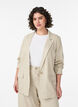 Blazer i linne och viskos med slag och fickor, Beige, Model image number 0