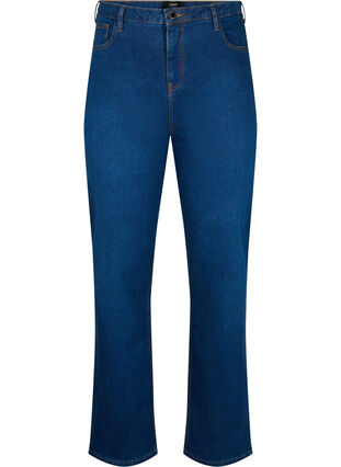 Megan jeans med extra hög midja och normal passform, Dark blue, Packshot image number 0