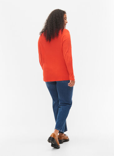 Gemma jeans med hög midja och push up, Blue denim, Model image number 1