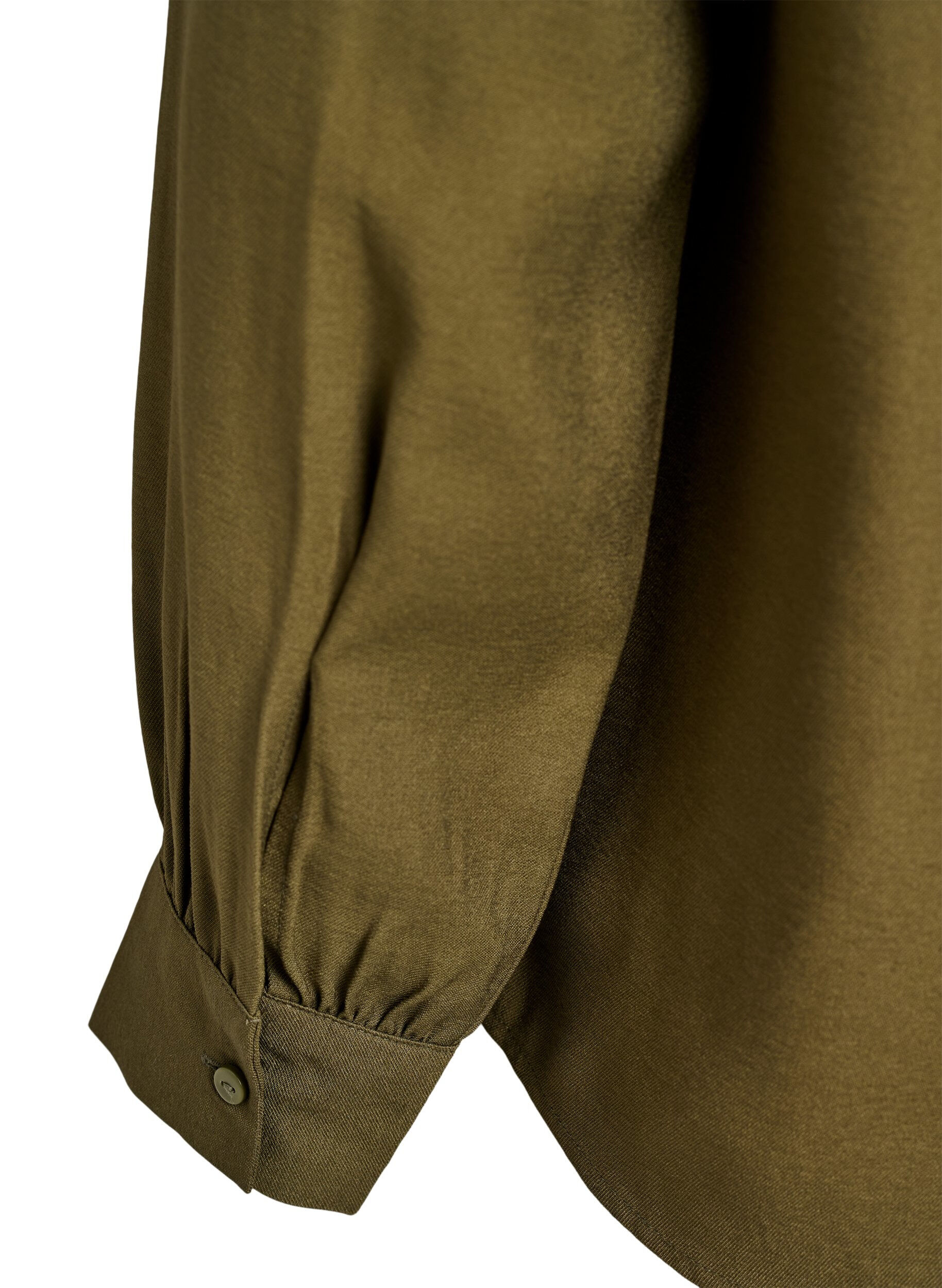 Zizzi Skjortblus med knappdetalj baktill, Gr&ouml;n, Packshot image number 4