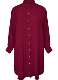 L&aring;ng skjorta med l&auml;tt struktur, R&ouml;d