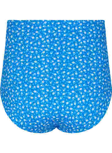 Blommiga bikinitrosor med extra hög midja, Blue Flower Print, Packshot image number 1