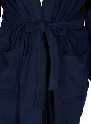 Morgonrock med huva och fickor, Navy Blazer, Packshot image number 2