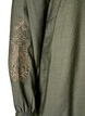 Skjorta i viskos med broderade &auml;rmar, Gr&ouml;n, Packshot image number 3