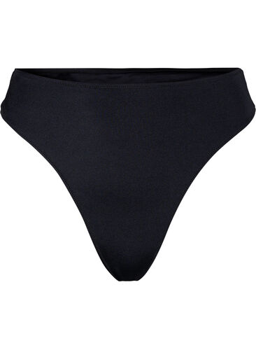Bikinitrosa med string och normal midjehöjd, Black, Packshot image number 0