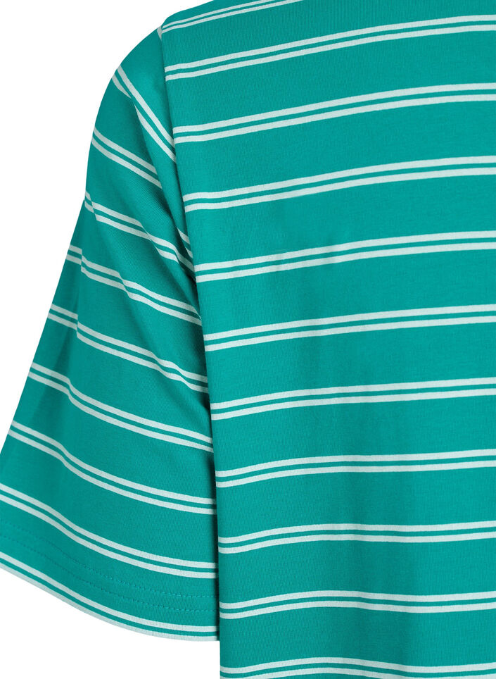 Kl&auml;nning i bomull med twist-detalj, Gr&ouml;n, Packshot image number 3