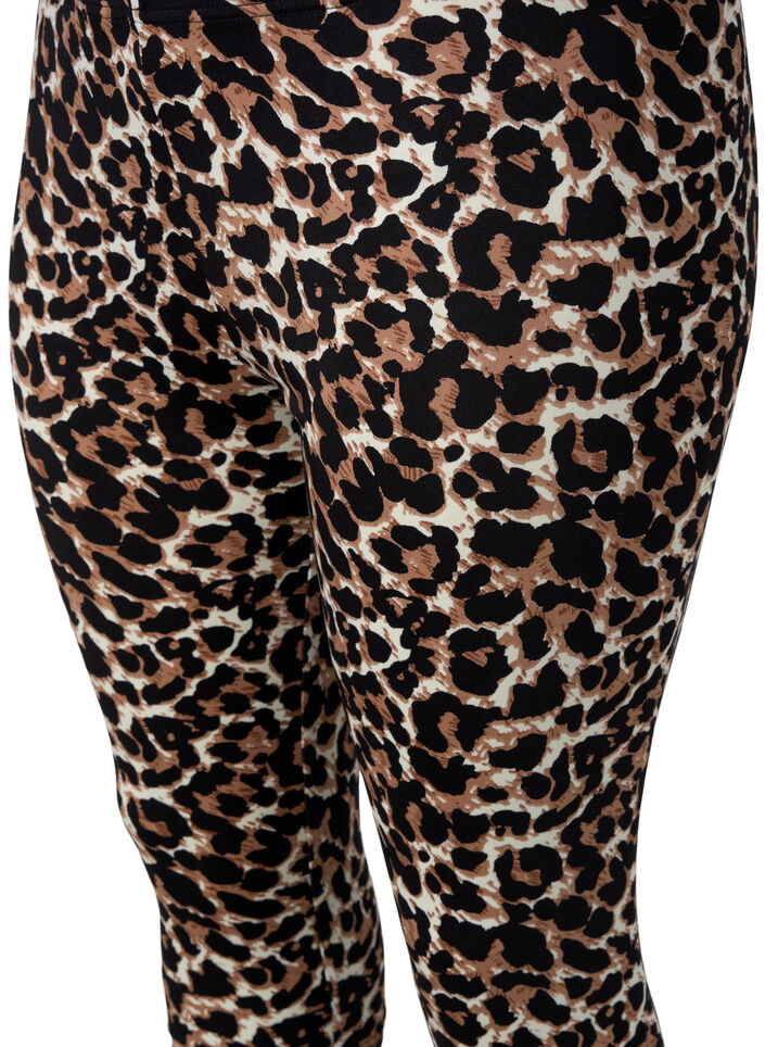 2-pack 3/4 leggings, Black / LEO AOP, Packshot image number 3