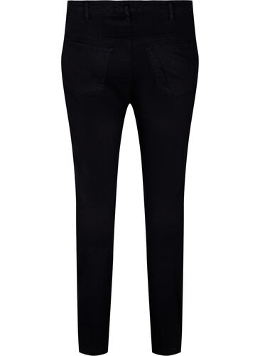 Super slim Amy jeans med snörning fram, Black, Packshot image number 1