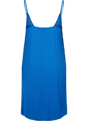 Enfärgad slipklänning i viskos, Victoria blue, Packshot image number 1