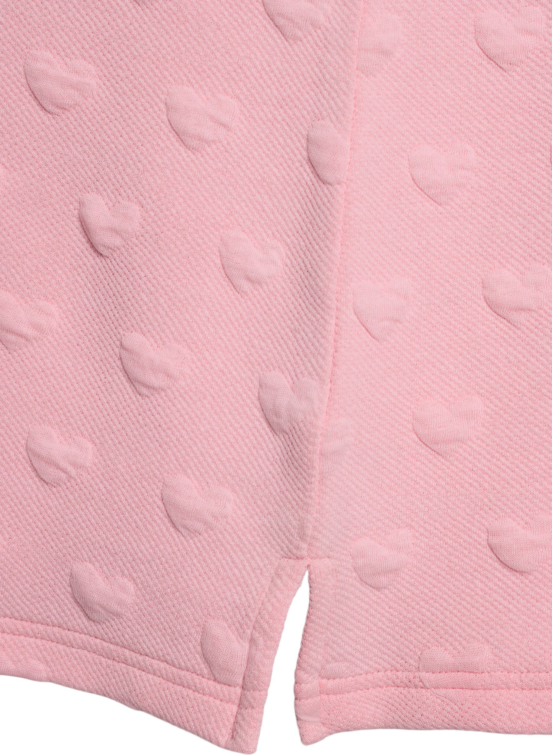 Zizzi T-shirt i pr&auml;glad bomullsjersey, Rosa, Packshot image number 3