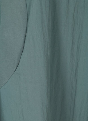 Kortärmad viskosklänning med fickor, Balsam Green, Packshot image number 3