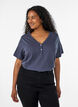 T-shirt med knappdetalj, Bl&aring;, Model image number 0