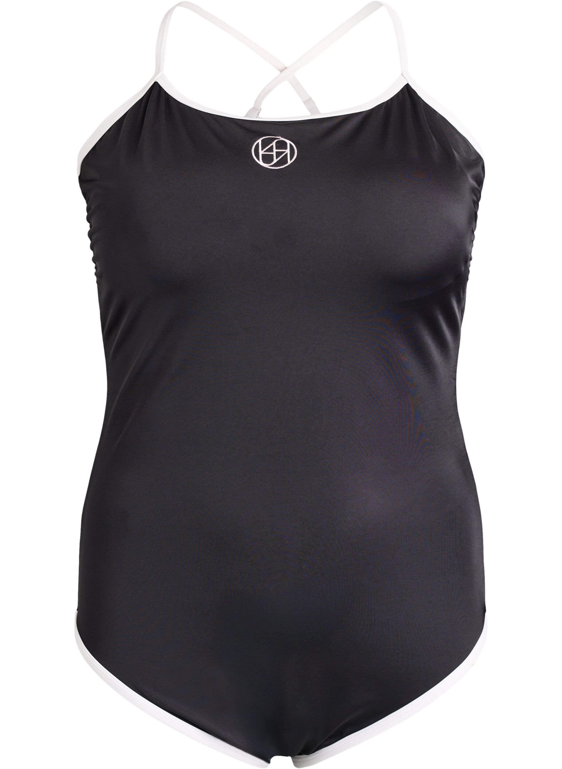 Sportbaddr&auml;kt med kontrastkant och korsade axelband