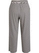 Randiga pyjamasbyxor med h&ouml;g midja och vida ben, Svart, Packshot image number 1