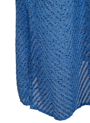 Prickig skjortklänning med 3/4 ärmar och slits, Riverside Dot, Packshot image number 3