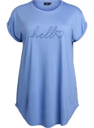 Kort&auml;rmat nattlinne med texttryck, 