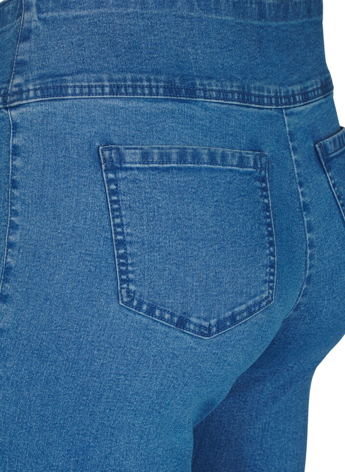 Stretchiga jeggings med h&ouml;g midja, Bl&aring;, Packshot image number 3