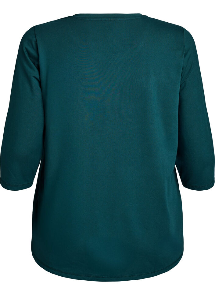 Tr&auml;ningsblus med trekvarts&auml;rm, Gr&ouml;n, Packshot image number 1