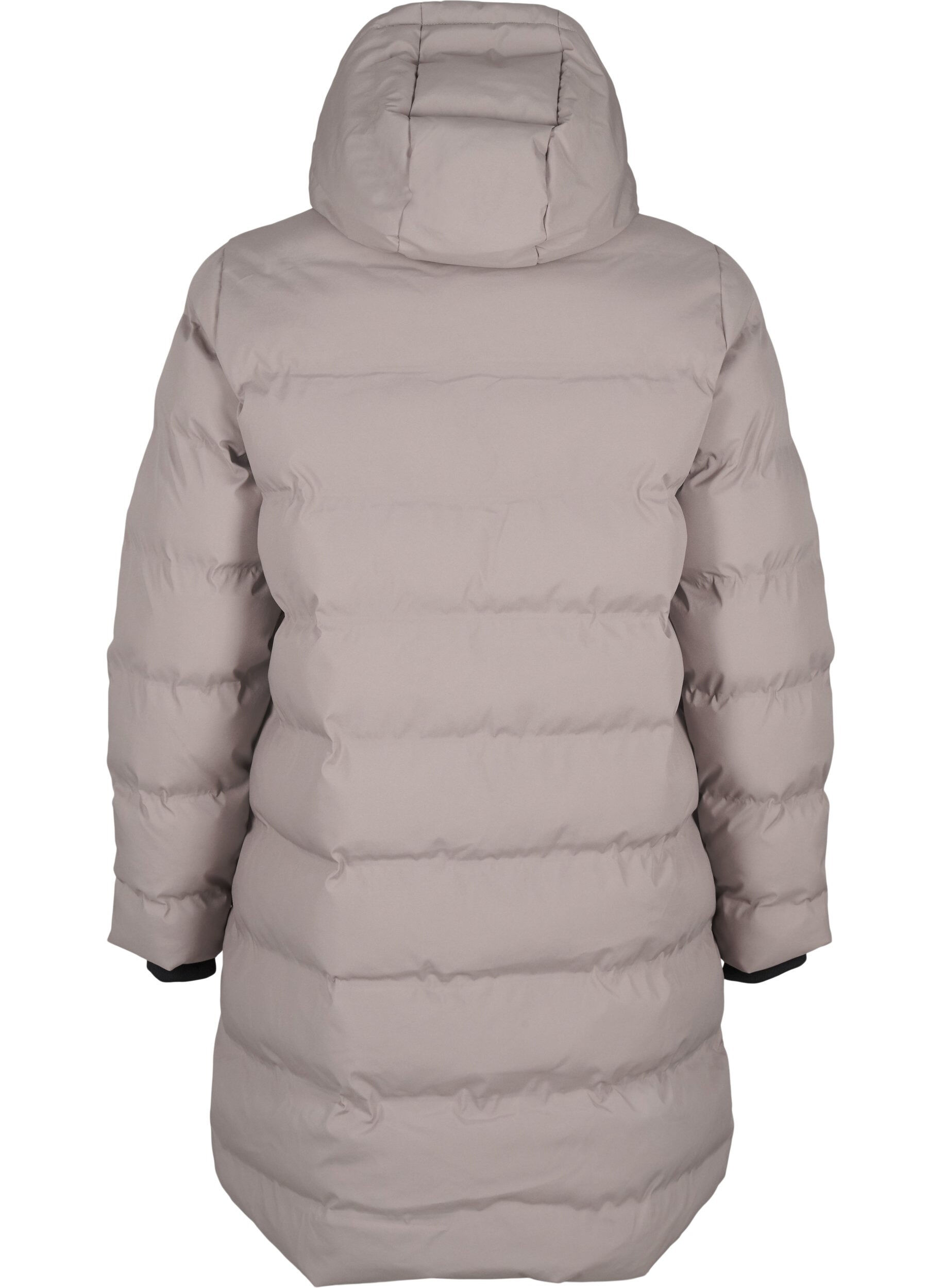 ZizziPufferkappa med huva och fickor, Beige, Packshot image number 1
