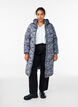 L&aring;ng kamouflagem&ouml;nstrad pufferjacka, Gr&aring;, Model image number 1