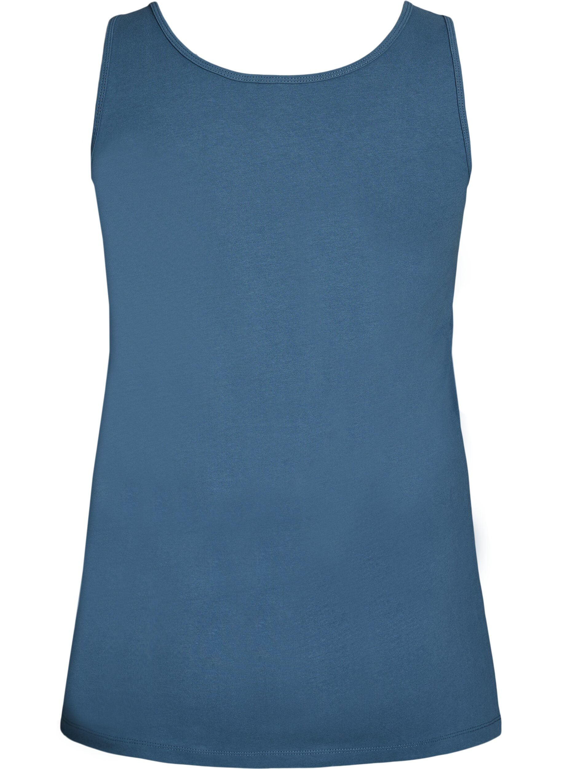 ZizziSolid f&auml;rg bas topp i bomull, Bl&aring;, Packshot image number 1