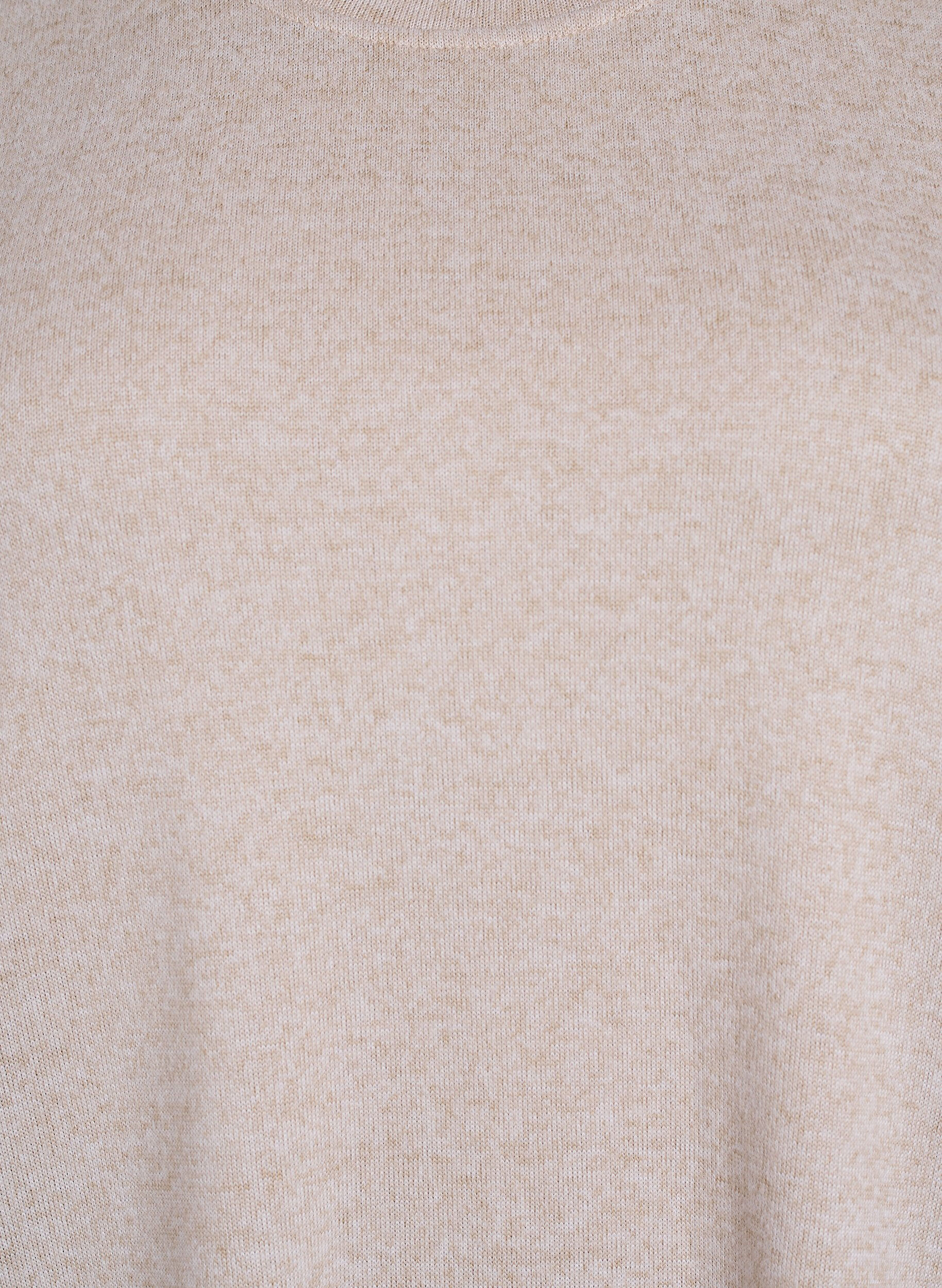 ZizziBlus med knappdetalj och korta puff&auml;rmar, Beige, Packshot image number 2