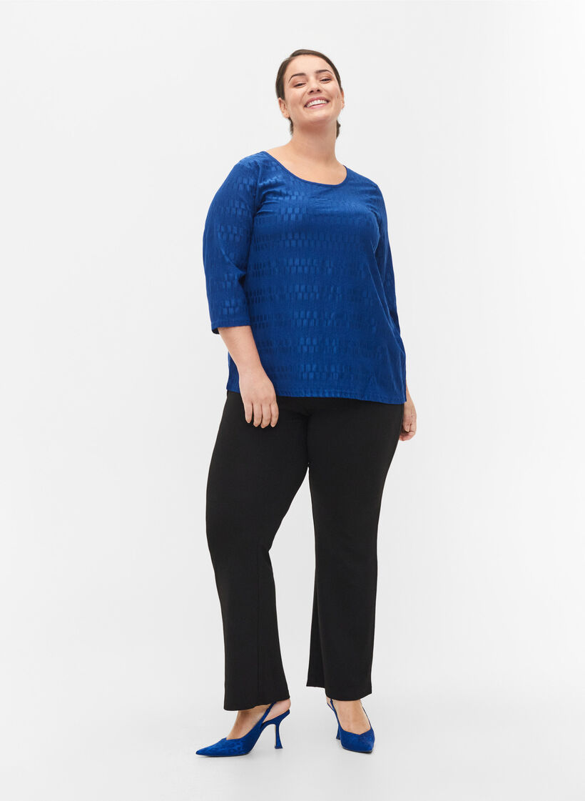 Mönstrad blus med 3/4-ärmar, Surf the web, Model image number 2