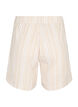 Randiga shorts i linne- och viskosblandning, Beige, Packshot image number 1