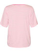 T-shirt i TENCEL&trade; Lyocell med r&auml;nder, Rosa, Packshot image number 1