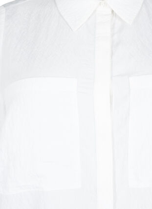Viskosskjorta med Broderie anglaise, Bright White, Packshot image number 2