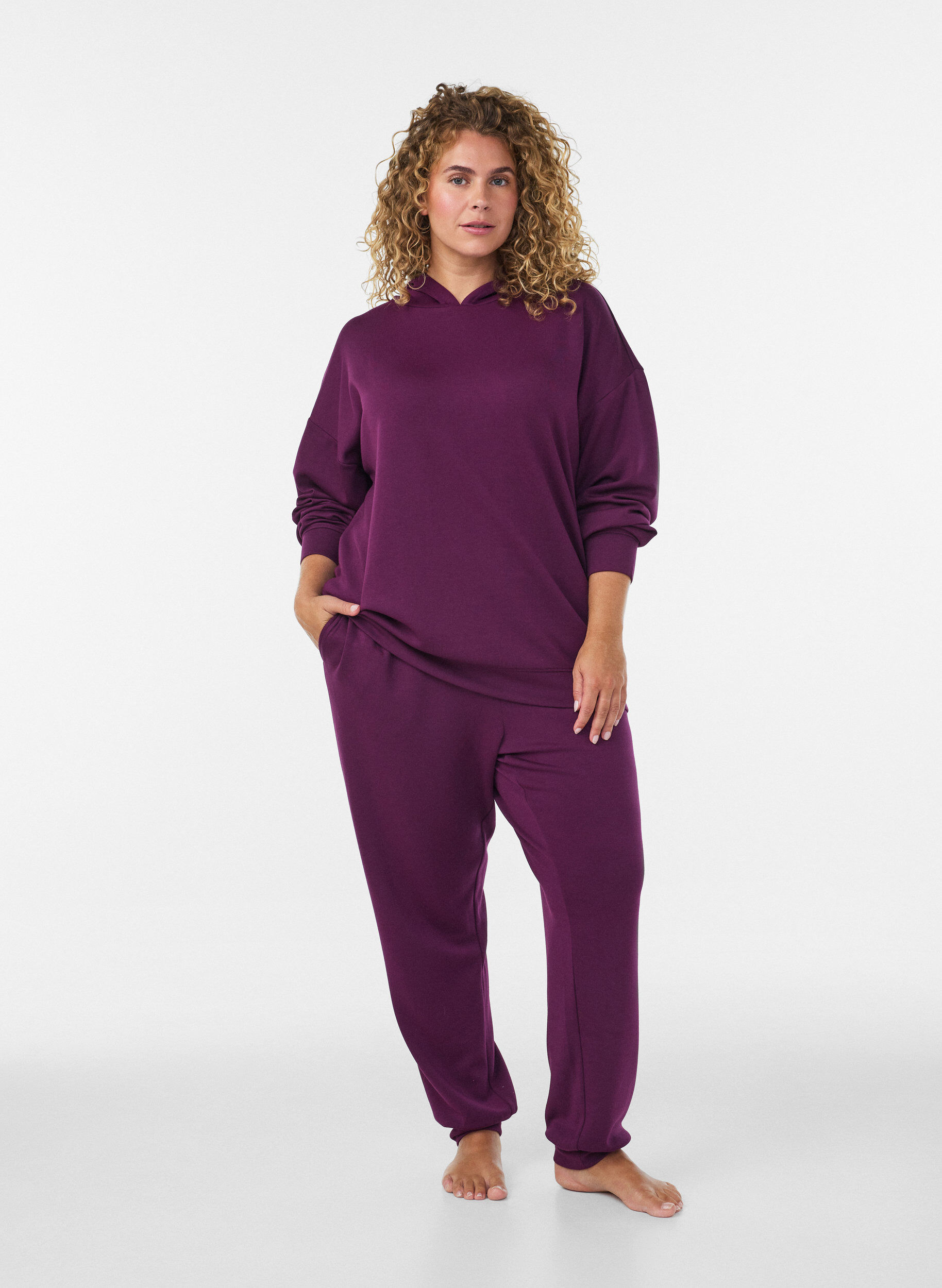 ZizziHuvtr&ouml;ja i jersey, Lila, Model image number 1