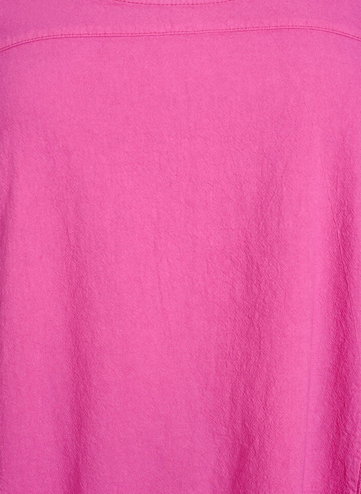 Kort&auml;rmad kl&auml;nning i bomull, Rosa, Packshot image number 2