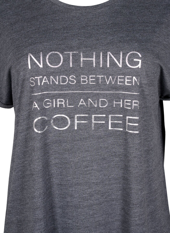 Kort&auml;rmat nattlinne med texttryck, , Packshot image number 2