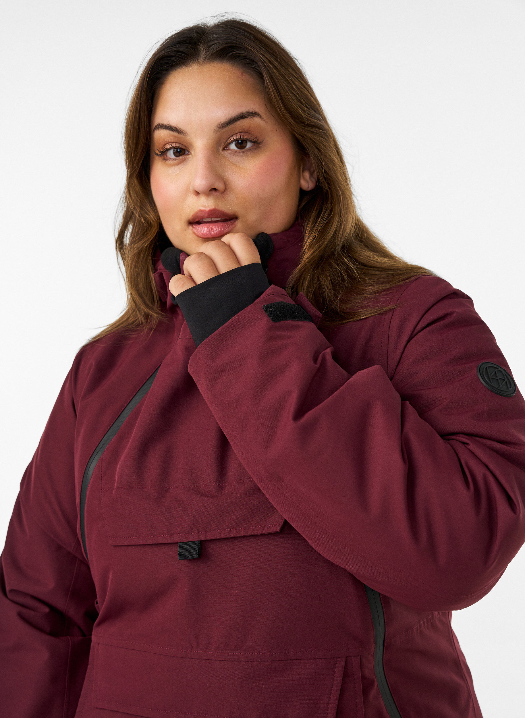 ZizziFunktionell skidanorak med huva, R&ouml;d, Model image number 3
