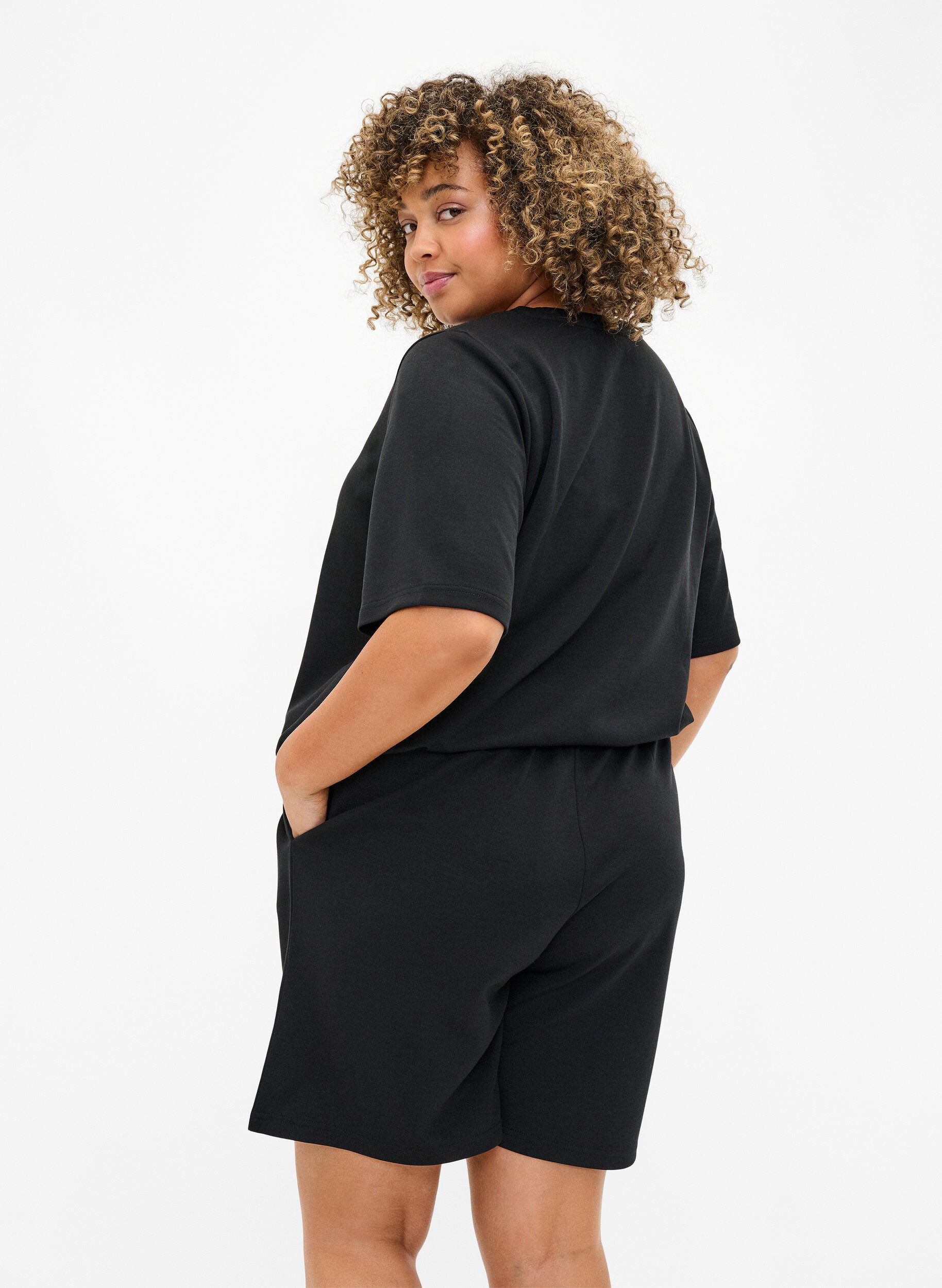 ZizziT-shirt i modalblandning, Svart, Model image number 2