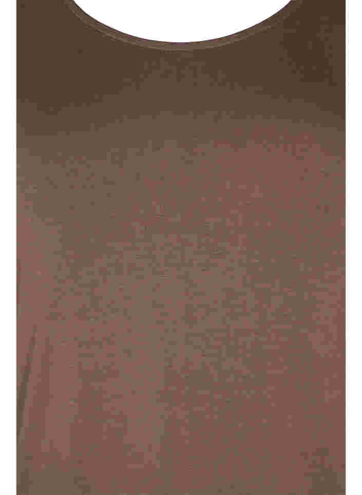 Långärmad viskosblus med spetsdetaljer, Deep Taupe, Packshot image number 2