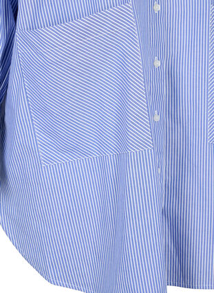 Randig bomullsskjorta med lös passform, Baja Blue Stripe, Packshot image number 2