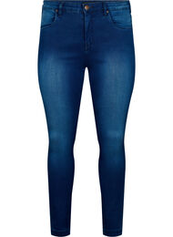Super slim Amy jeans med h&ouml;g midja, Blue Denim
