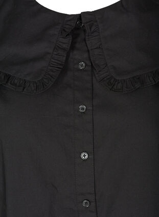 Ärmlös skjorta med stor krage, Black, Packshot image number 2