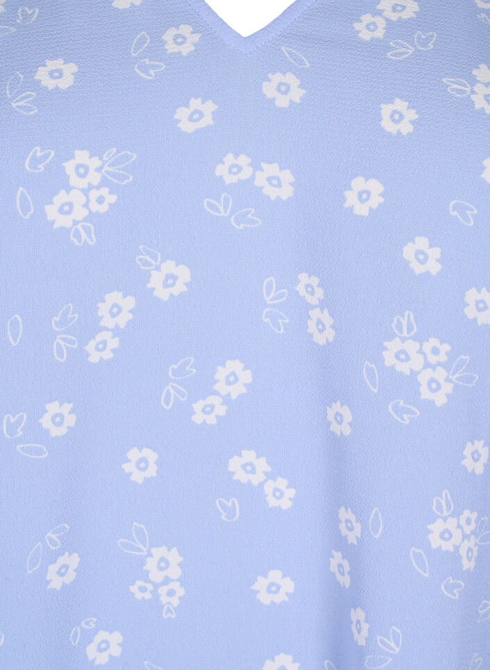 Blommig topp med v-ringning, Serenity Flower AOP, Packshot image number 2